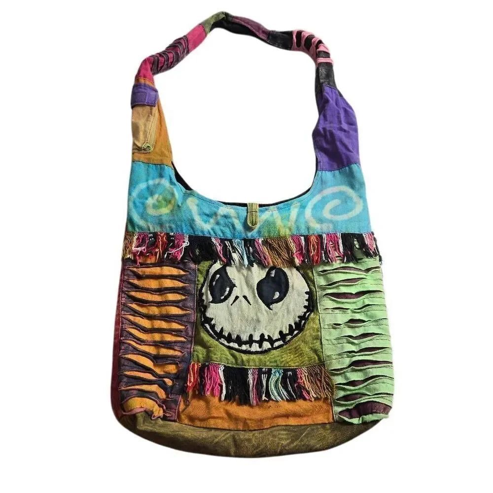 Jack Skellington TOTE The Nightmare Before Christmas Hobo Bag Purse Patchwork